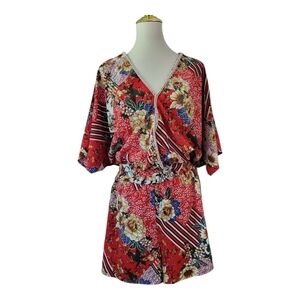 💕Umgee Stripe Floral Romper  Size 2XL New